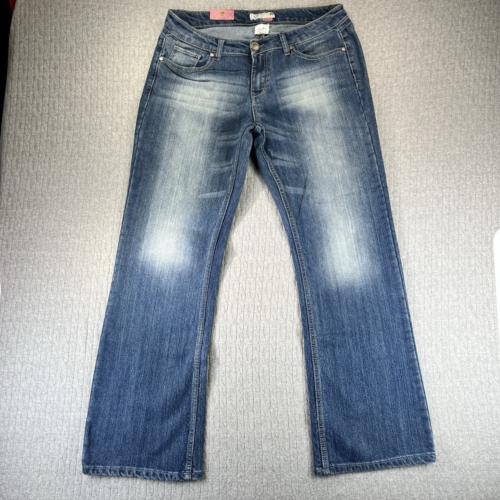 New Route 66 Flare Jeans Womens‎ 12 Blue Curvy Fit Medium Wash Denim Pants